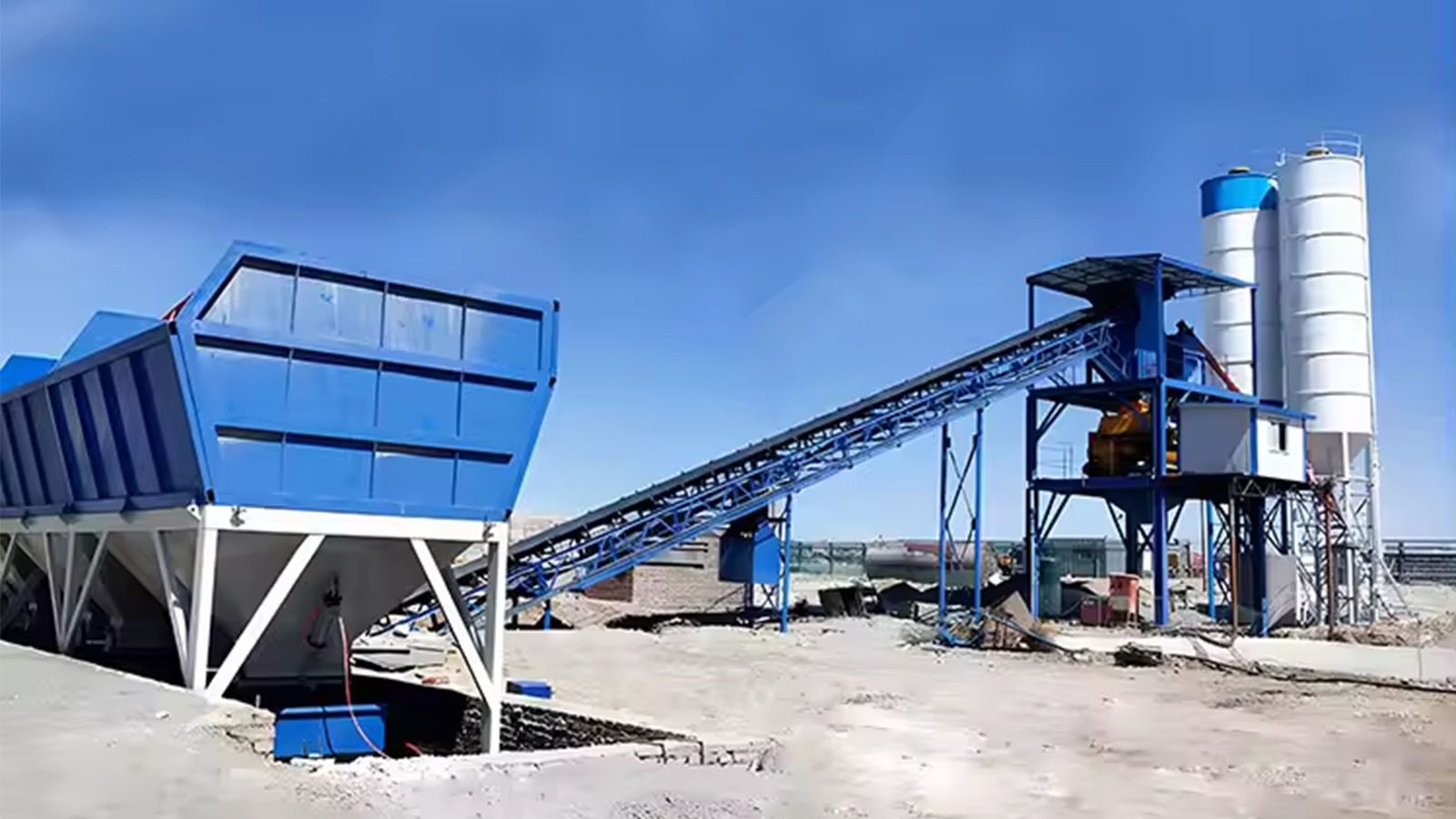 HZS90 Concrete Batching Plant in Pakistan