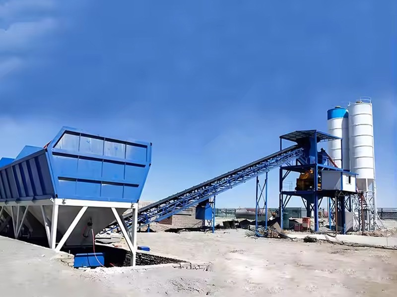 HZS90 90M3/H Belt Type Concrete Batching Plant in Pakistan