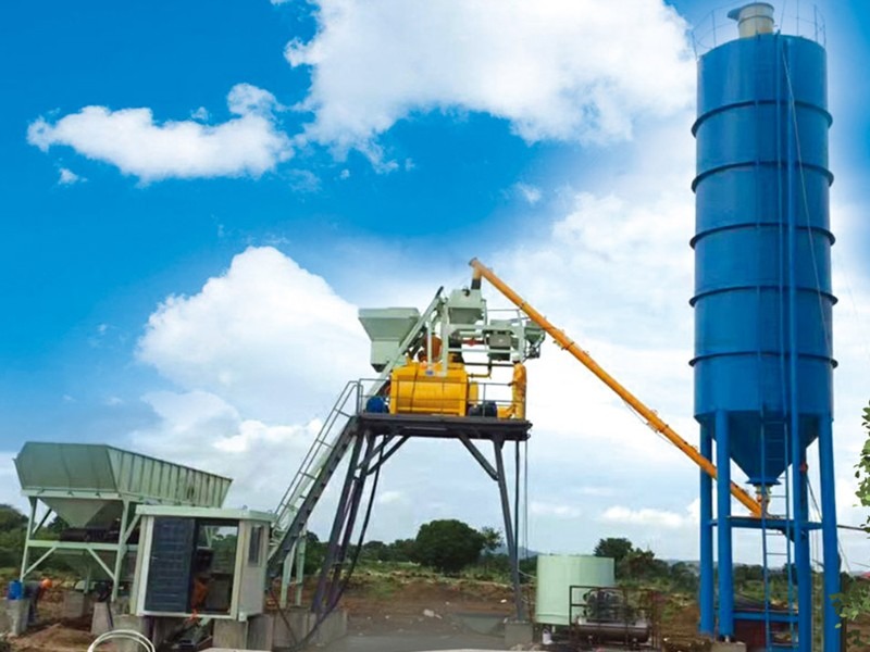 HZS35 Concrete Batching Plant in Tanzania