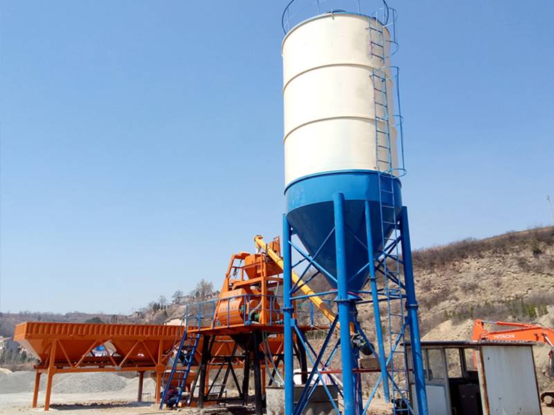 Hot Concrete Mixing Equipment HZS50 Concrete Batching Plant In Congo