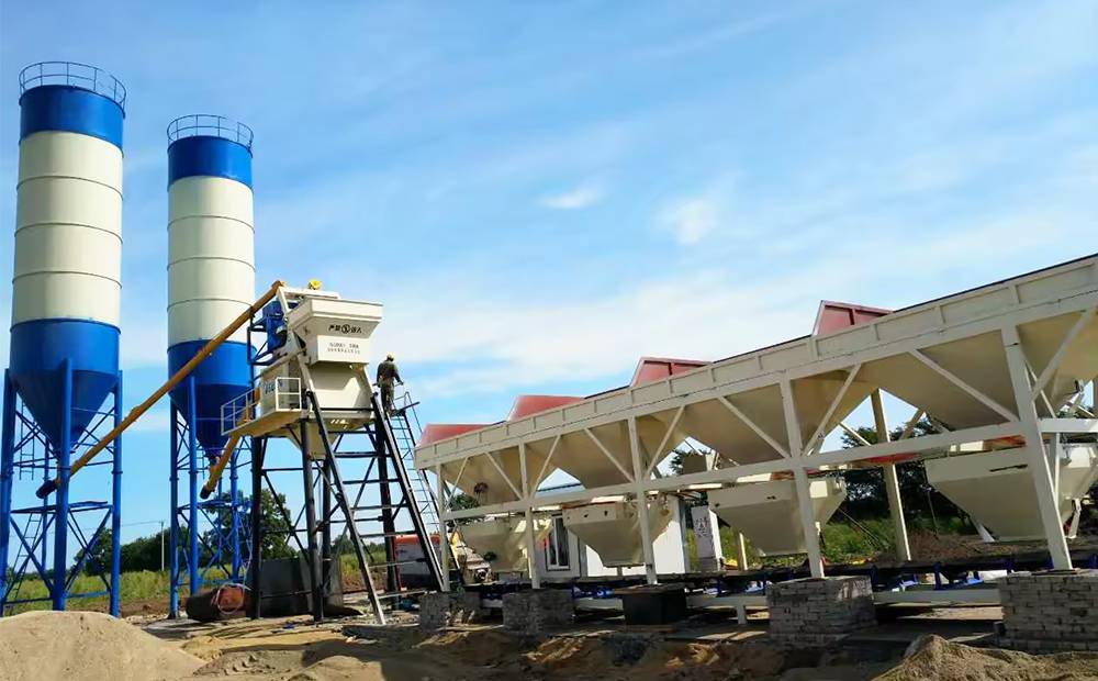 75M3/H HZS75 Concrete Batching Plant Was Successfully Installed In Singapore