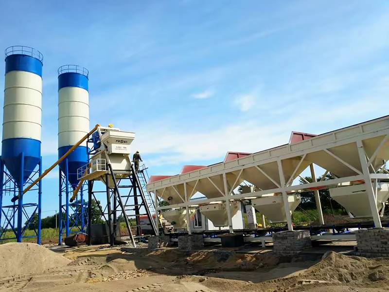 75M3/H HZS75 Concrete Batching Plant Was Successfully Installed In Singapore