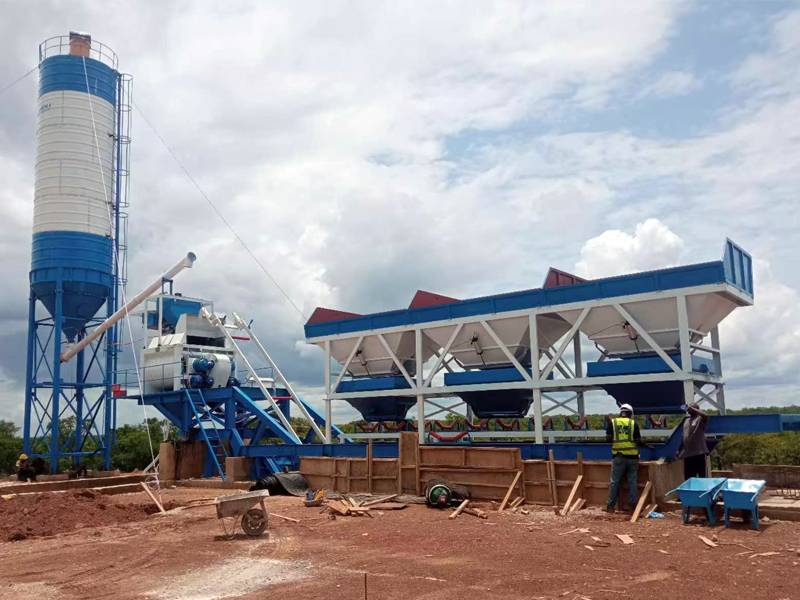 Successful Installation Of 75M3/H Mobile Concrete Batching Plant In Ghana