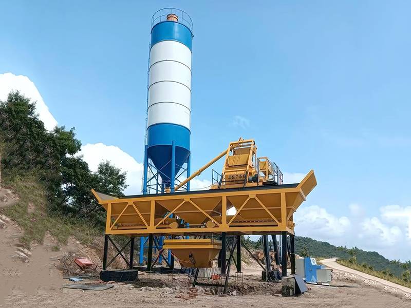 Congratulations Successful Installation HZS35 Stationary Concrete Batching Plant In Philippines