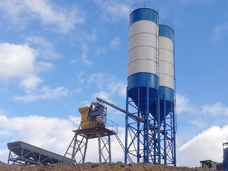 Hot Sale 50M3/H Skip Loading HZS50 Concrete Batching Plant in Cambodia